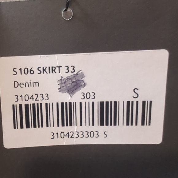 Aleeza PARIS Women's STRETCH Denim Long Skirt With White Accent Waistband Small - Picture 3 of 7